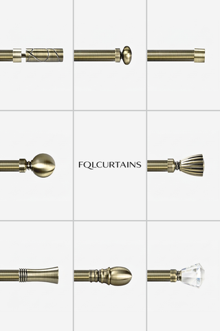 Art Custom Curtain Rods - Antique Brass
