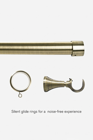 Art Custom Curtain Rods - Antique Brass