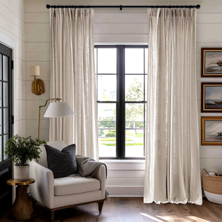 Junara Linen Curtains Pinch Pleated