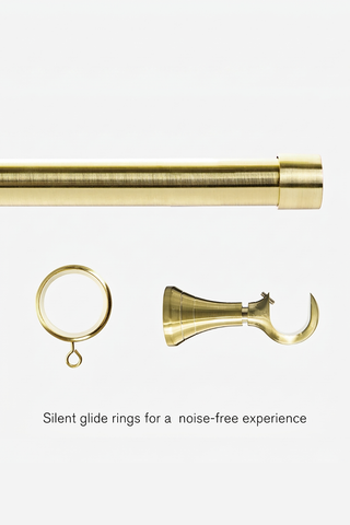 Art Custom Curtain Rods - Brushed Brass