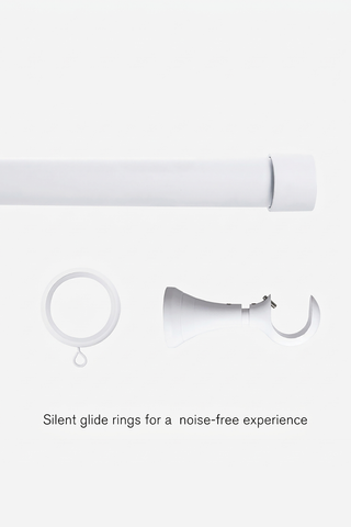 Art Custom Curtain Rods - White Matte