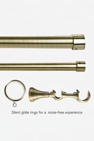 Art Custom Curtain Rods - Antique Brass