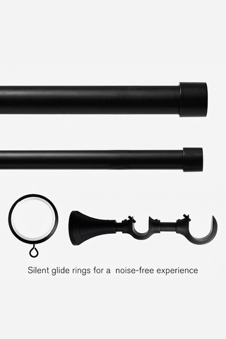 Art Custom Curtain Rods - Black Matte