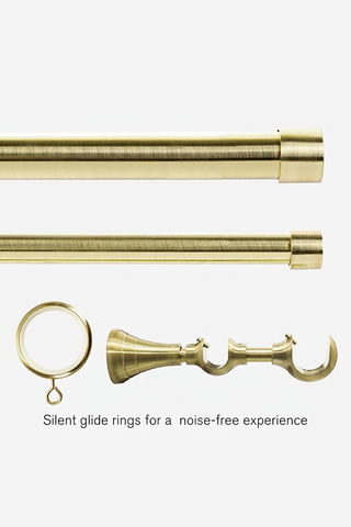 Art Custom Curtain Rods - Brushed Brass