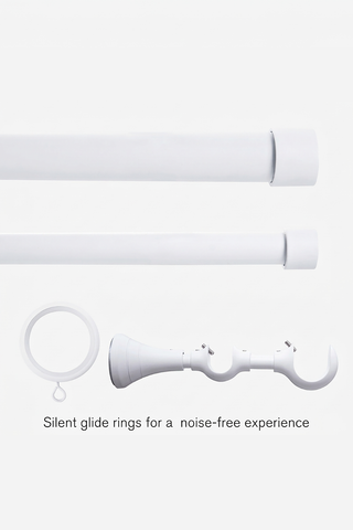 Art Custom Curtain Rods - White Matte