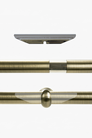 Art Custom Curtain Rods - Antique Brass
