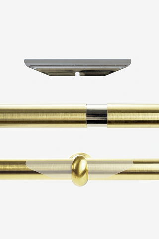 Art Custom Curtain Rods - Brushed Brass