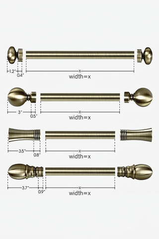 Art Custom Curtain Rods - Antique Brass