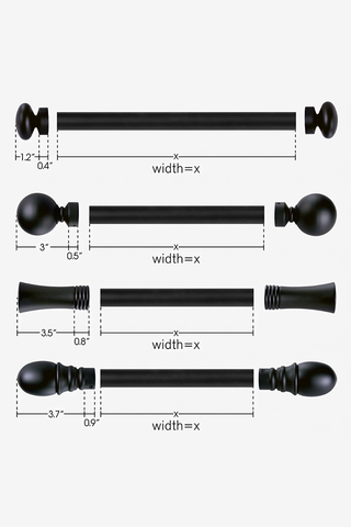 Art Custom Curtain Rods - Black Matte