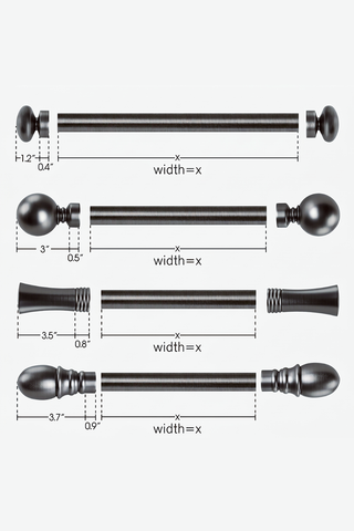 Art Custom Curtain Rods - Antique Tin Matte