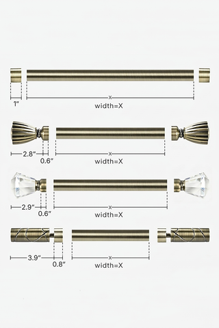 Art Custom Curtain Rods - Antique Brass