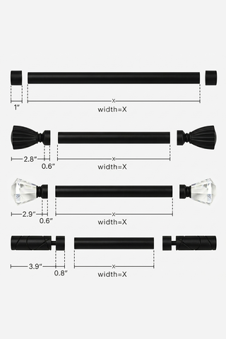 Art Custom Curtain Rods - Black Matte