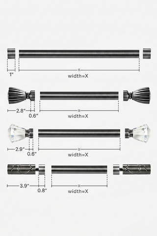 Art Custom Curtain Rods - Antique Tin Matte
