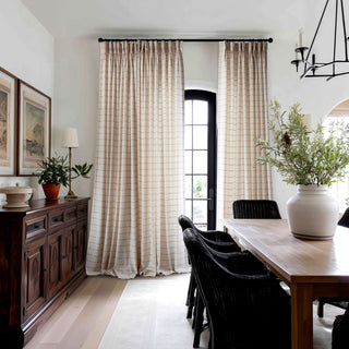 Elina Fine-Line Linen Curtains