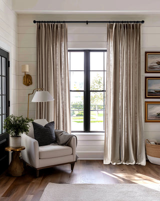 Junara Linen Curtains Pinch Pleated