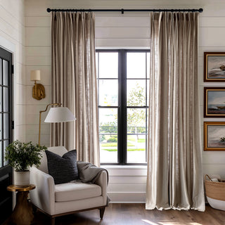 Junara Linen Curtains Pinch Pleated
