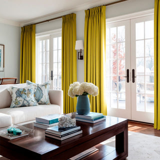 Row 100% Linen Curtains Pinch Pleated