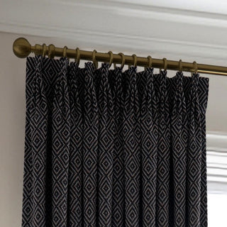 Opal Diamond-Pattern Linen Curtains
