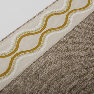 Dune Border-Trim Custom Curtains