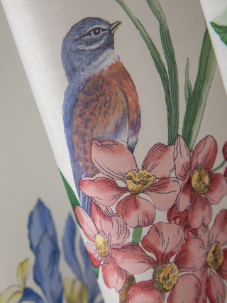 Isola Linen Bird & Floral Curtains