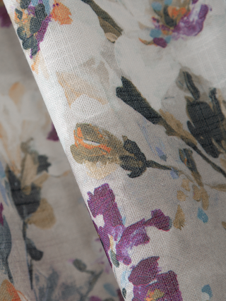 Kira Linen Floral Curtains